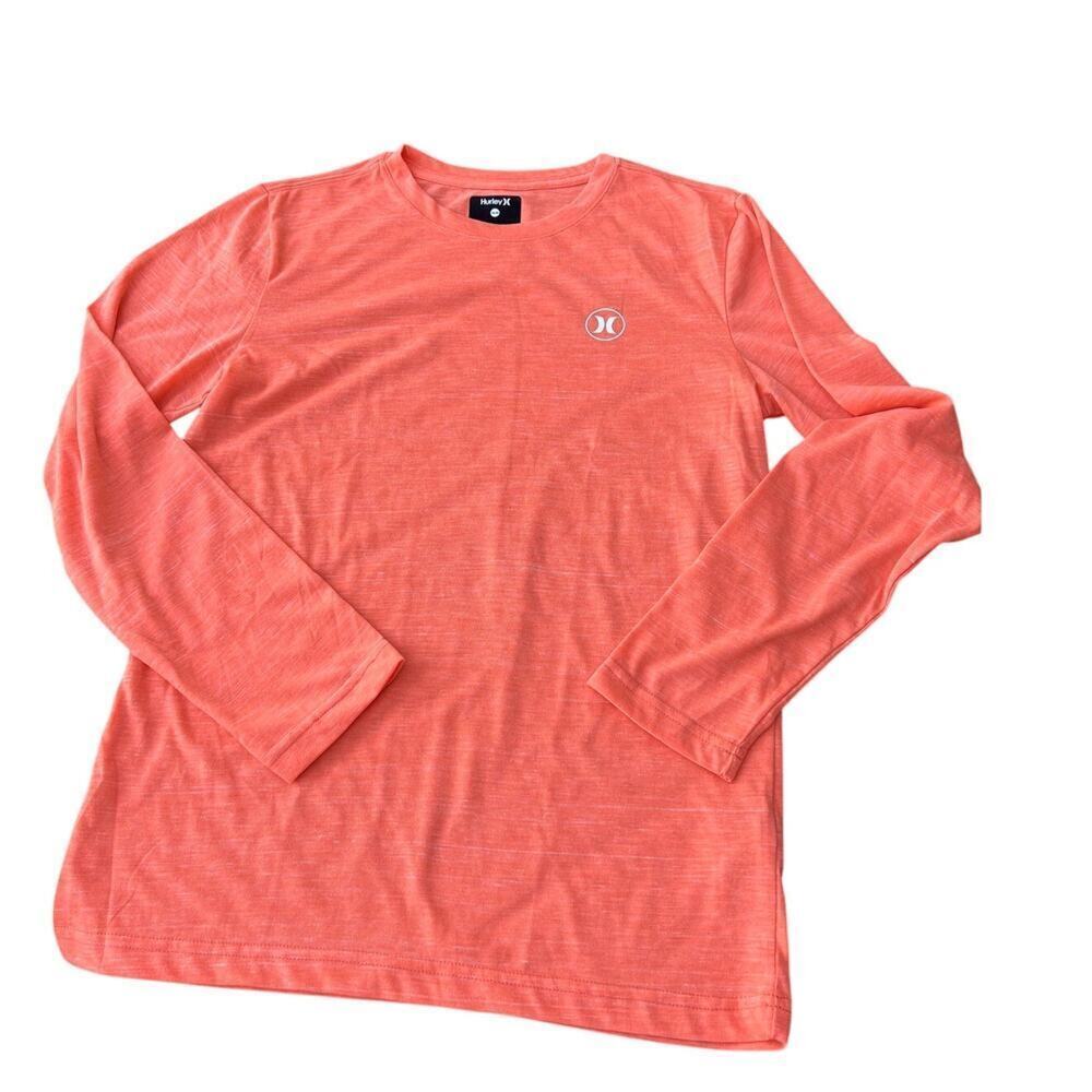 Hurley long sleeve crewneck, orange cream, T-shirt, young men's 18-20
